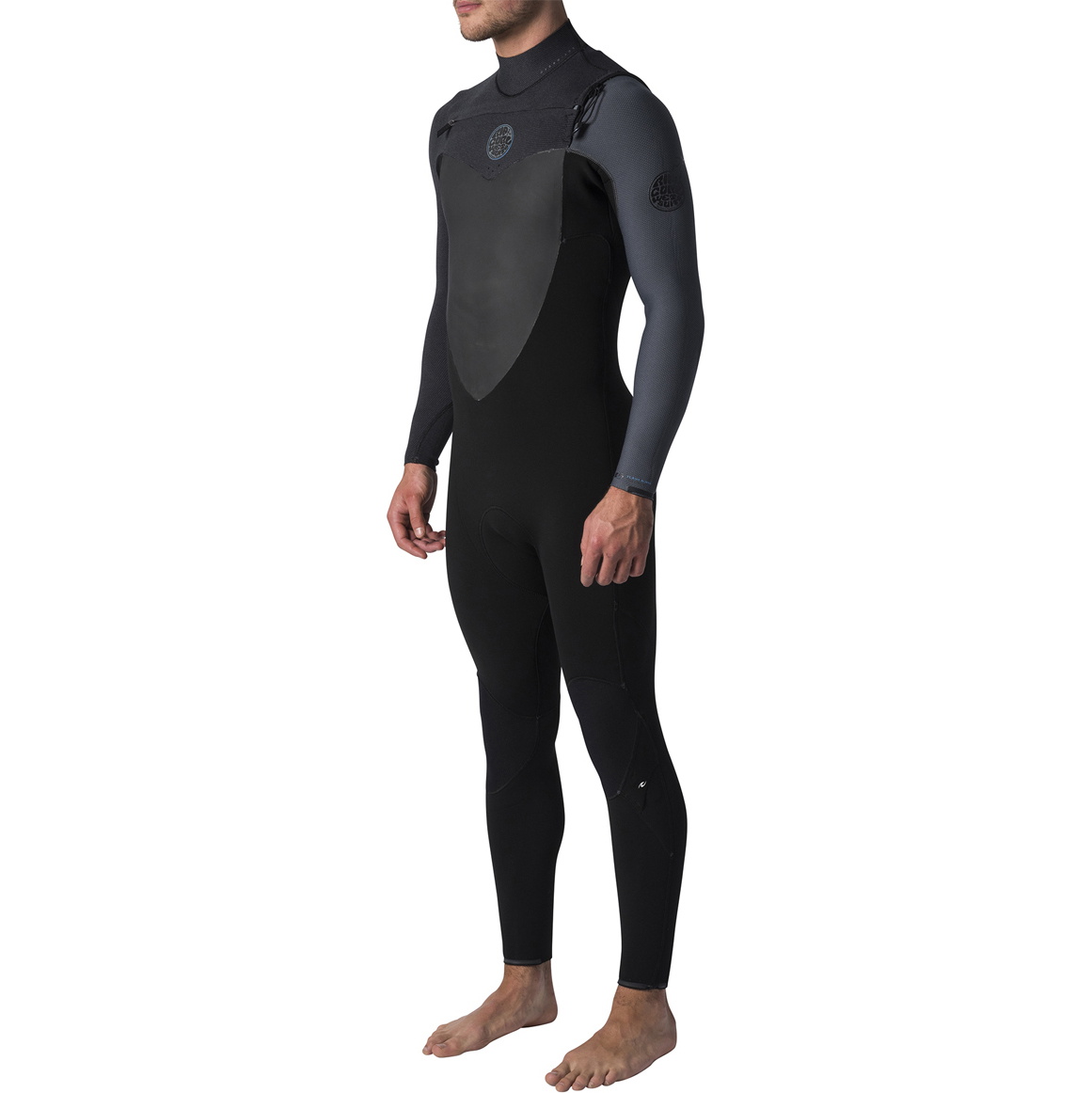2019 Rip Curl Flashbomb 3/2mm Gbs Chest Zip Wetsuit Zwart / Grijs Wst7mf